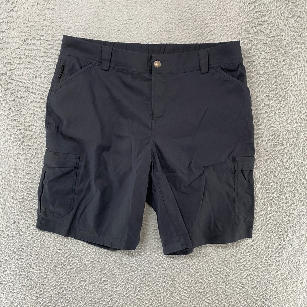 Duluth Dry on the Fly Cargo Shorts Womens 16 Black Hiking Outdoor Travel Stretch
